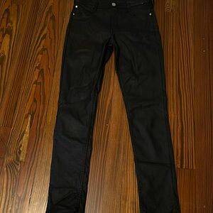 H&M girl's faux leather jeans